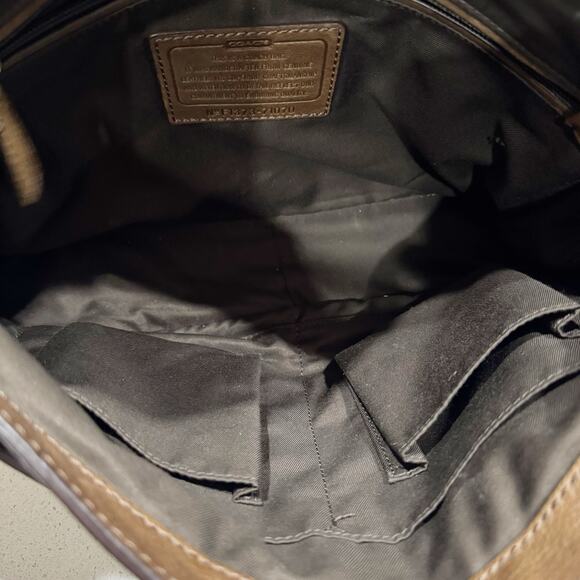 COACH BLEECKER LEGACY LEATHER COURIER BAG BRASS CIGAR F71070 - Picture 8 of 11